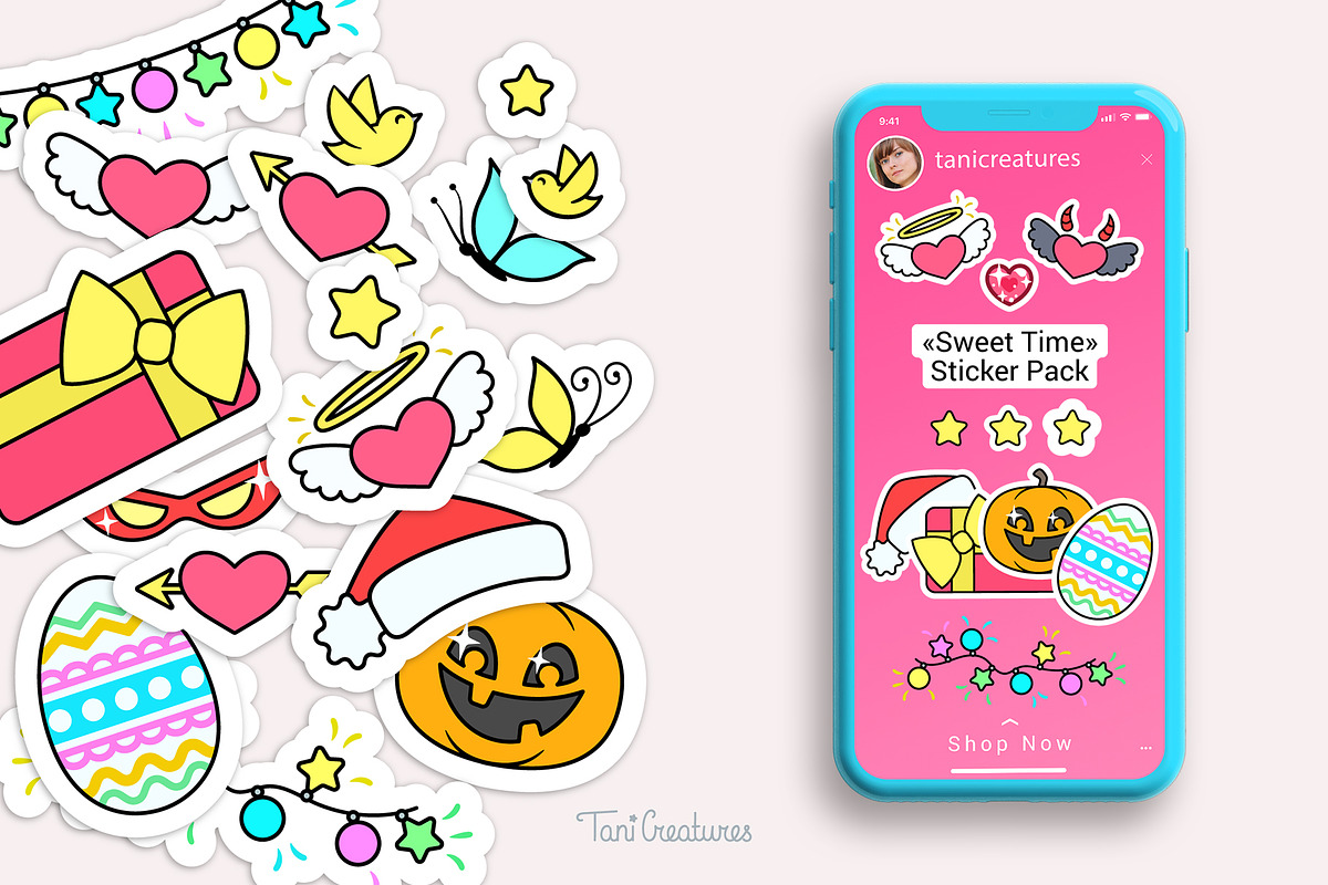 Sweet Time | Sticker Pack, an Illustration by TaniCreatures (Photo 6 of 8)