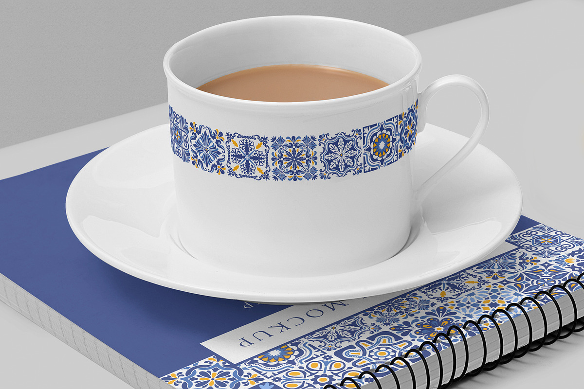 Azulejo Mediterranean Patterns, a Pattern Graphic by Vector beauty (Photo 5 of 7)
