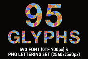 Stained Glass Font & PNG Set, a Symbol Font by Creative Graphics (Thumbnail 3 of 7)