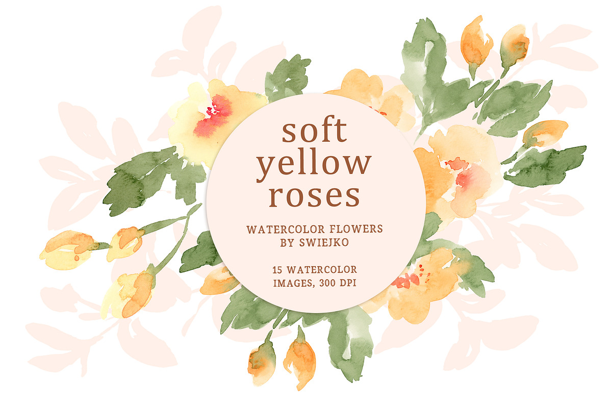 Soft Yellow Rose clipart, a Texture Illustration by swiejko (Photo 1 of 5)