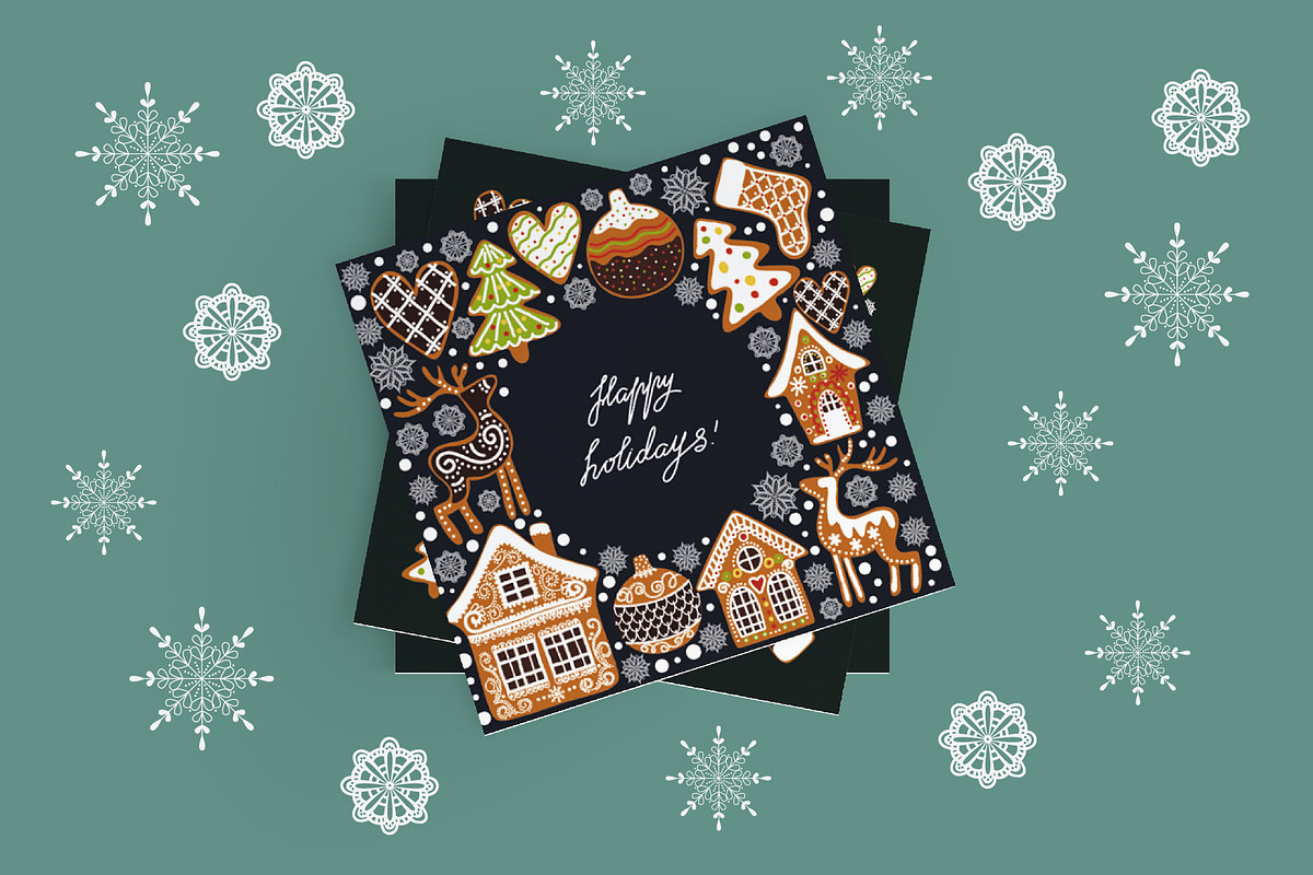 Christmas gingerbread clip-art, an Object Graphic by KupalinaArt (Photo 7 of 8)