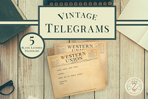 Vintage Telegrams Ephemera