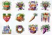 Easter carrot clipart, an Illustration by RobertsArt (Thumbnail 2 of 7)