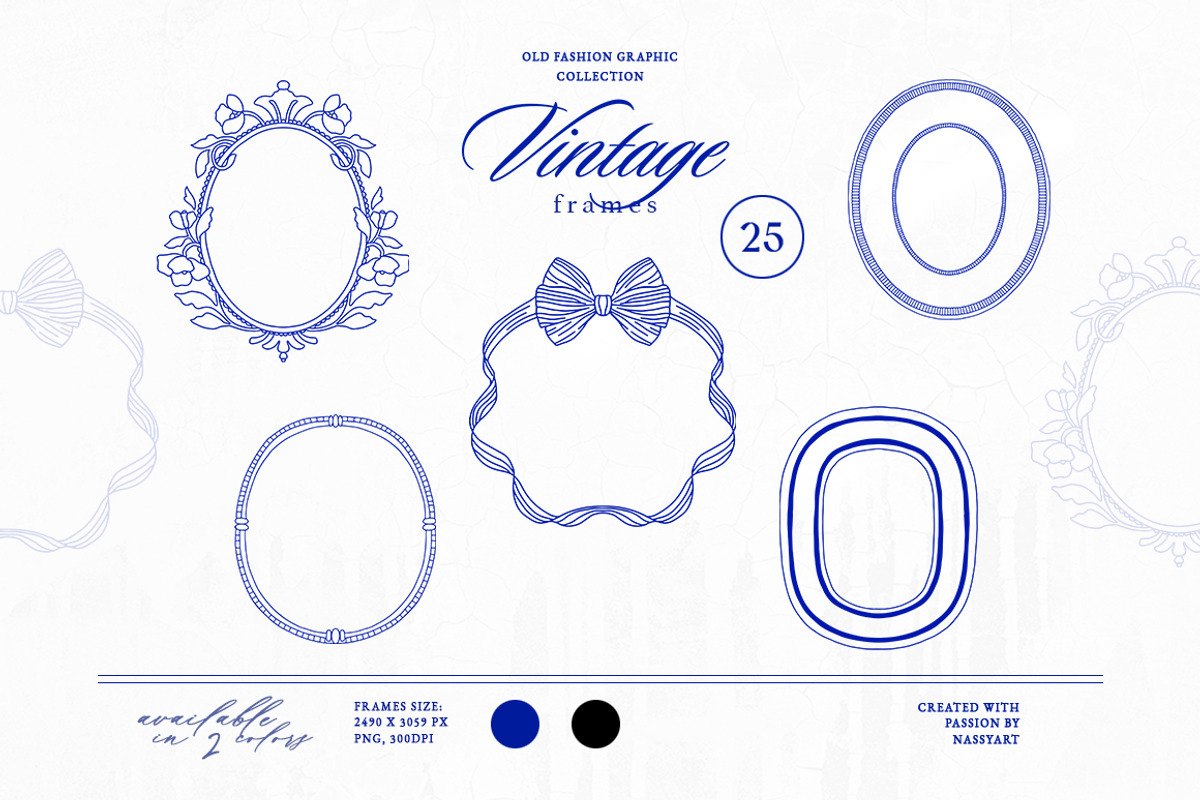 Dominica Vintage Frame Collection, an Object Illustration by NassyArt (Photo 10 of 17)