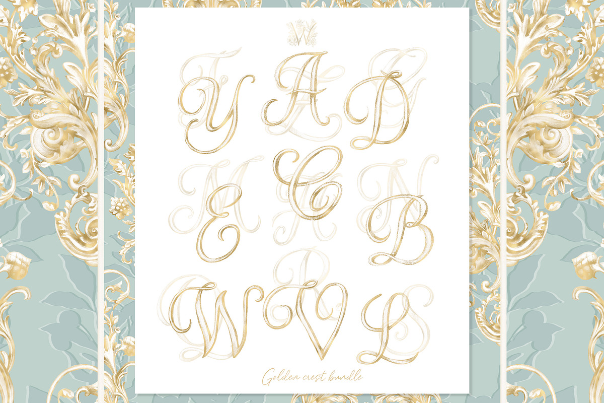 Gold Baroque crest frame png, a Decorative Illustration by WonderWonder (Photo 8 of 13)