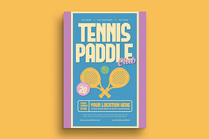 Tennis Paddle Club Flyer, a Flyer Template by megarez