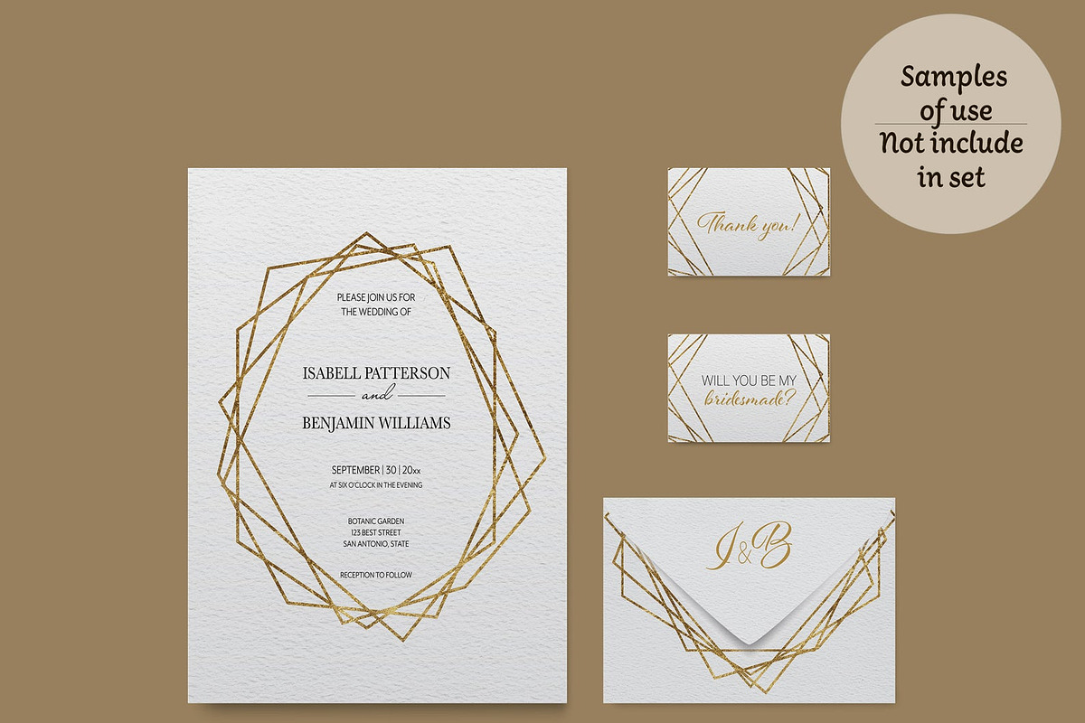 Gold geometric frames svg Clipart, an Object Graphic by DigitalArsiart (Photo 4 of 9)