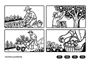 Activities of a male gardener, a Person Illustration by Vectorlina (Thumbnail 1 of 3)