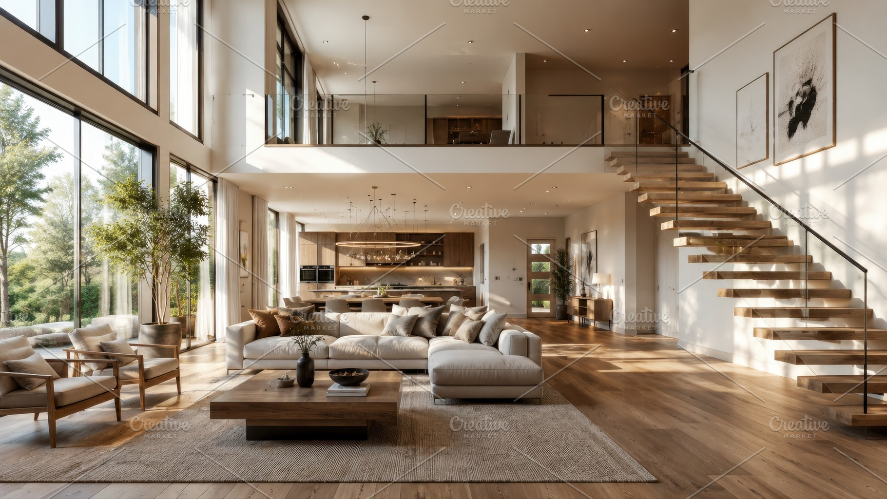 Modern bright living space, a Photo by Beautiful things