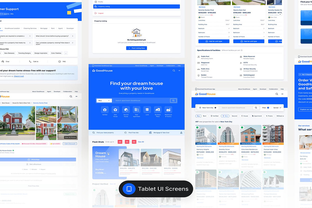 GoodHouse Real Estate Website UI Kit, an UI Kit Template by Creative Perspective (Photo 6 of 7)