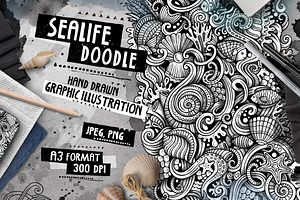 SEALIFE Graphic Doodle Illustration