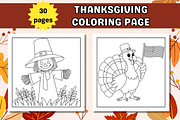 Cute Thanksgiving Coloring Page, a Seasonal Illustration by Salaly (Thumbnail 9 of 10)