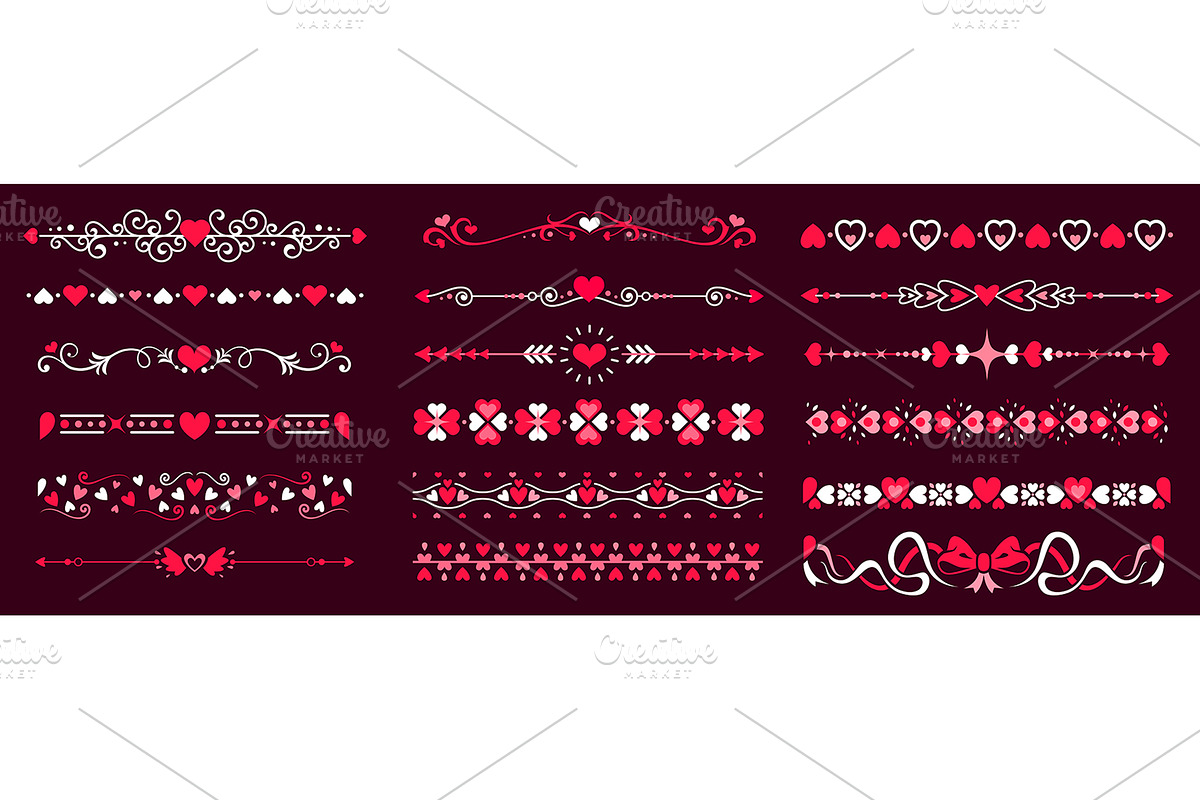 Wedding frame ornament, heart divide, an Illustration by Vector Tradition (Photo 1 of 3)