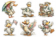 Cute Geese Clipart Sublimation, an Illustration by Daily.Designs (Thumbnail 3 of 5)