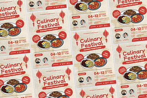 Culinary Festival Korean Food Flyer