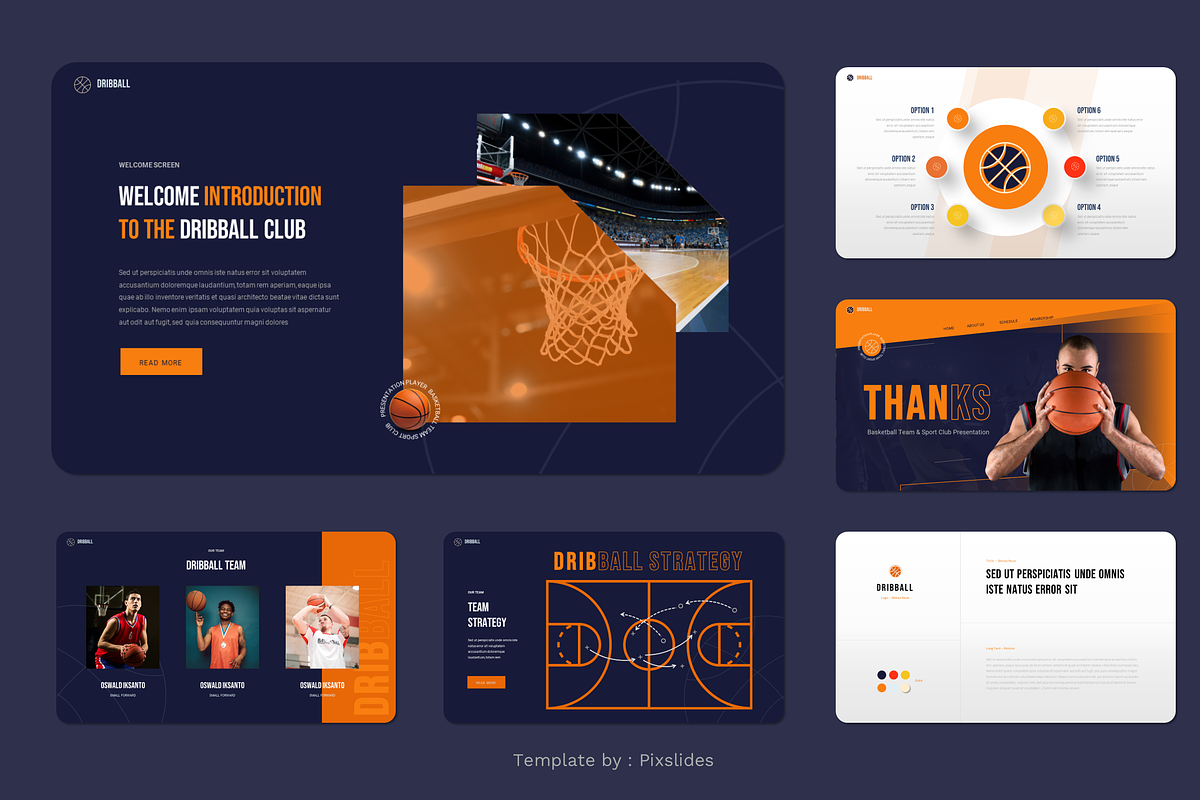 Basketball Team Sport PowerPoint, a Presentation Template by Pixslides (Photo 6 of 7)
