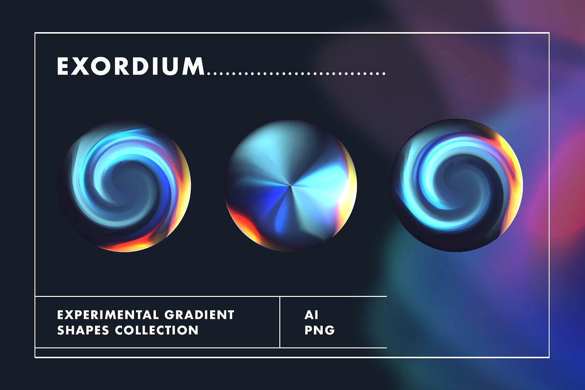 Exordium Dynamic Gradient Shapes, a Texture Graphic by Polar Vectors (Photo 7 of 16)
