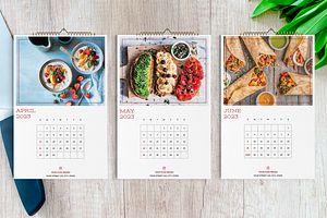 Food Wall Calendar 2024 Template