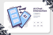 AI Chat Interaction Illustration, a Technology Illustration by erifqizeicon (Thumbnail 1 of 3)