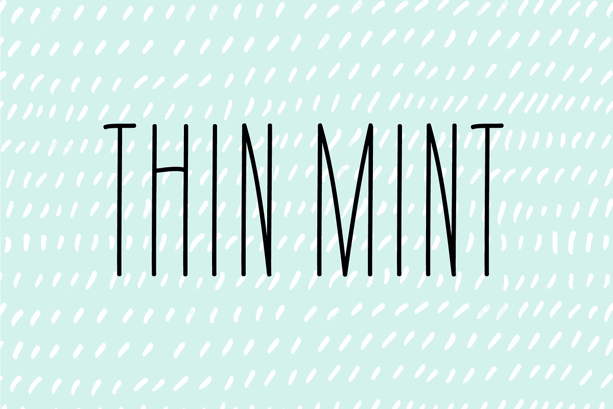 Thin Mint Font, a Sans Serif Font by Eike Creative (Photo 1 of 5)