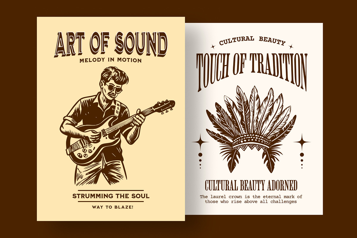 Vintage Culture Illustration Set, a Person Illustration by Creative Stall (Photo 4 of 9)