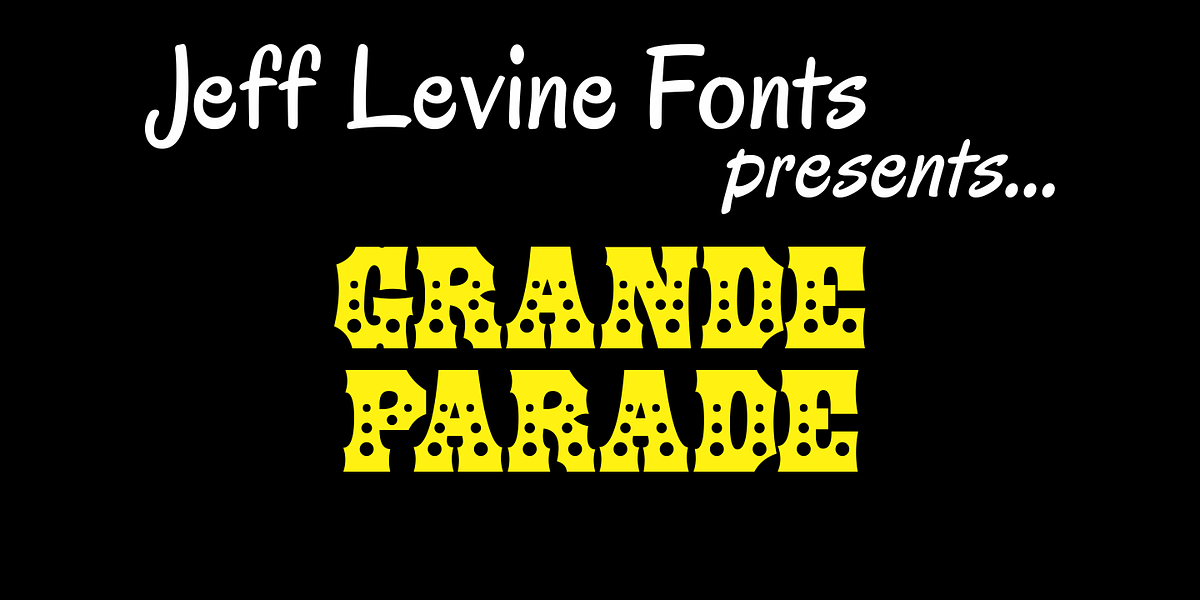 Grande Parade JNL, a Slab Serif Font by Jeff Levine Fonts