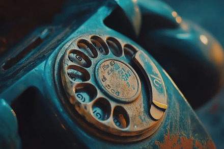 Close up view of a vintage rotary di, a Photo by Iftikhar Alam