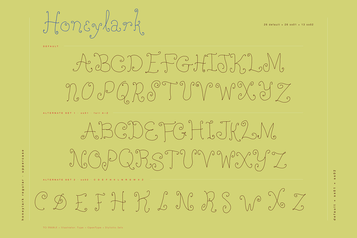 Honeylark Whimsical Curly Font, a Handwritten Font by PeachCreme (Photo 11 of 13)