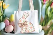Coquette Easter Bunny Floral PNG, an Illustration by CraftArtStudio (Thumbnail 2 of 4)