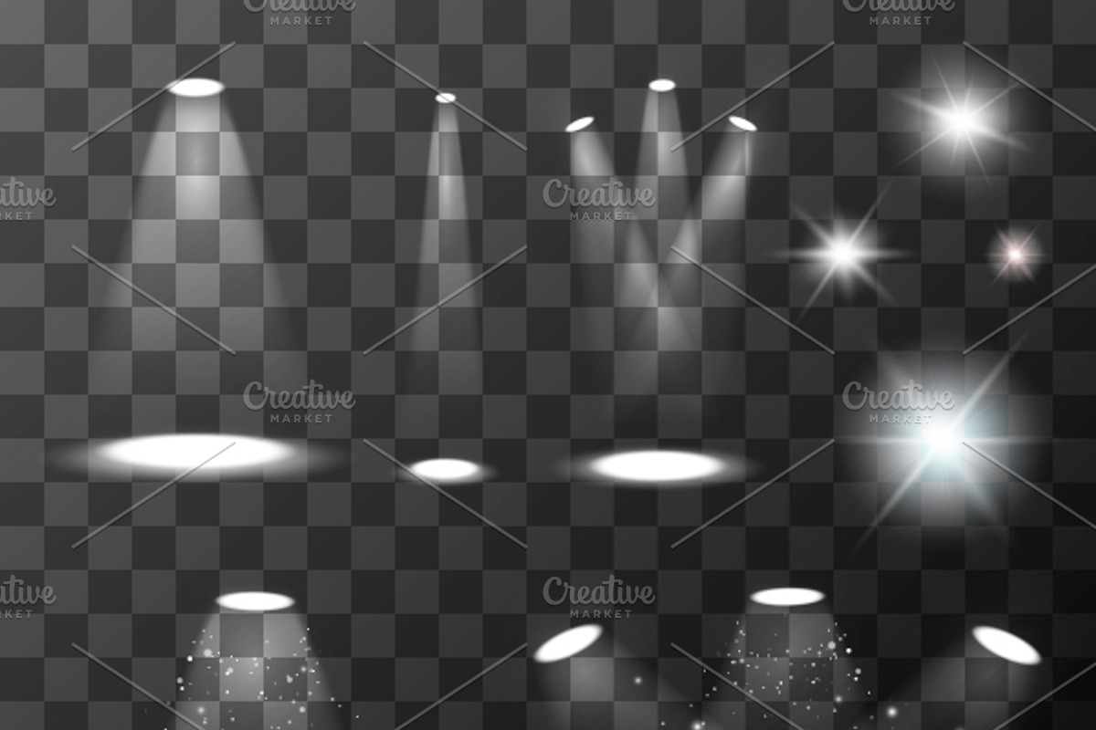 Set of different light sources, an Object Graphic by BestPics