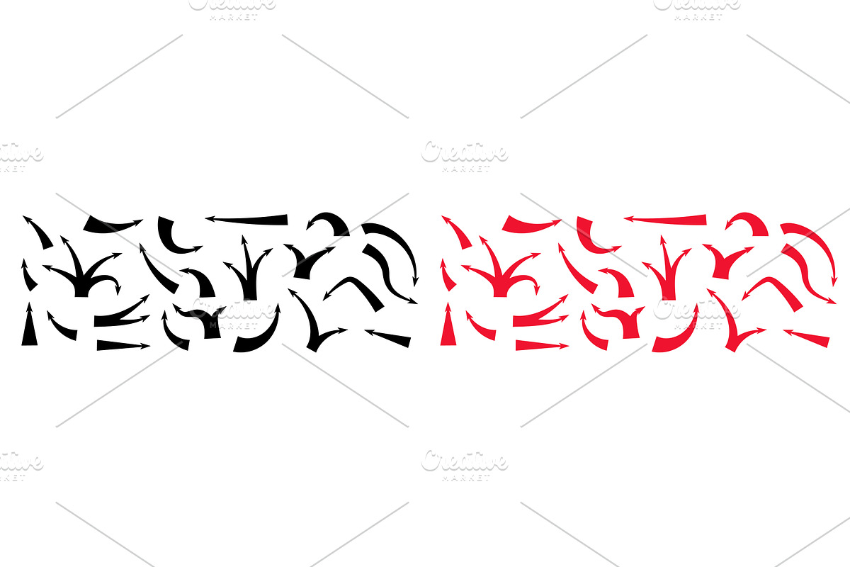 Dynamic war arrows in red and black, an Illustration by skripnikbb