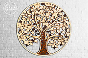 Tree Onelayer Template, Wall Decor, a Templates & Theme by LaserCutano (Thumbnail 2 of 6)