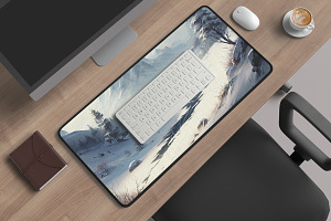 Desk Mat Mockup Fully Editable