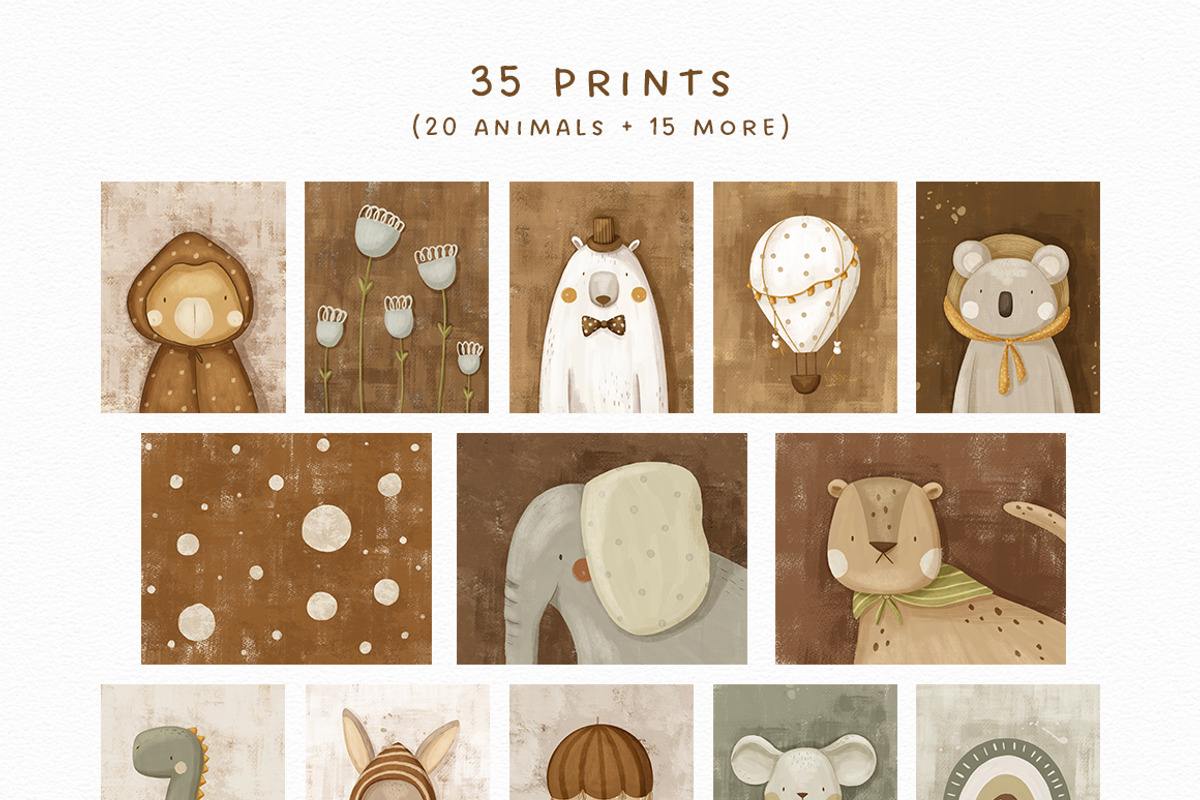 Kids prints - nursery wall art, an Animal Illustration by polikarpovaart (Photo 3 of 9)
