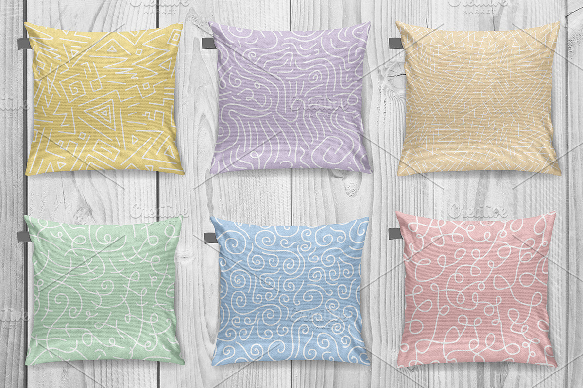 Curve seamless drawing color pattern, a Pattern Graphic by ExpressShop (Photo 4 of 5)