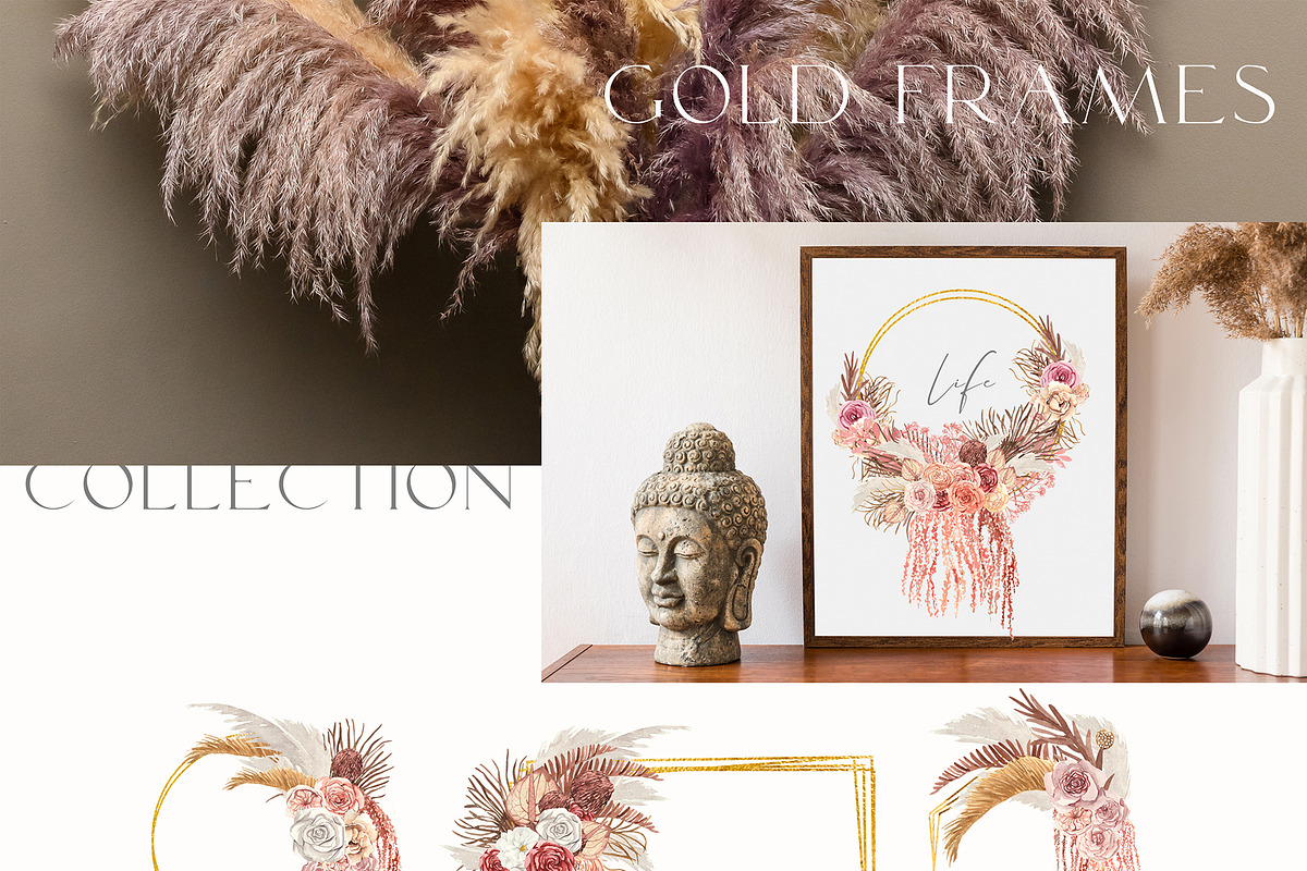 Dried flowers boho, a Decorative Illustration by Julia Bogdan (Photo 6 of 10)