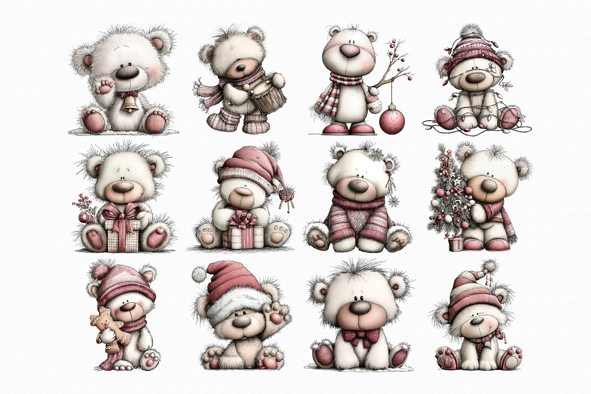 Whimsical Polar Bear Clipart, an Illustration by Libby Wishes (Photo 2 of 7)