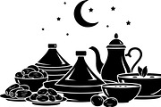 50 Ramadan Iftar Silhouette Bundle, an Illustration by Gfx_Store (Thumbnail 7 of 49)