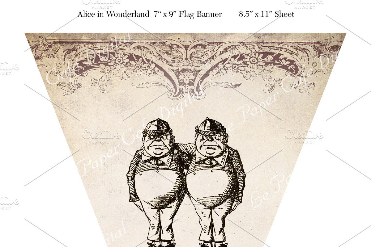Alice in Wonderland Bunting Flags preview 5