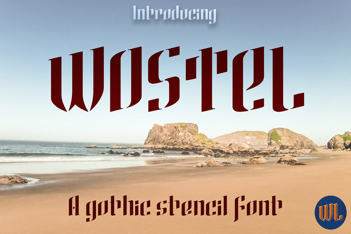 Wostel, a Blackletter Font by Wakoletras (Photo 1 of 3)
