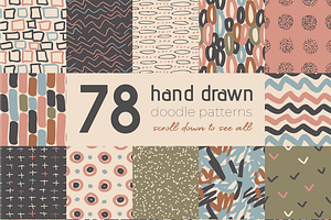 Neutral Hand Drawn Patterns Bundle