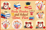 Books, Brushes, and School Time Fun, an Object Graphic by Gfx_Store (Thumbnail 1 of 13)