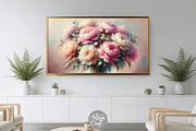 Peony Frame TV art, bouquet of peony, a Background Graphic by Artisan Craft (Thumbnail 2 of 3)