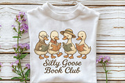 Silly Goose Book Club Reading PNG, an Illustration by CraftArtStudio (Thumbnail 3 of 4)