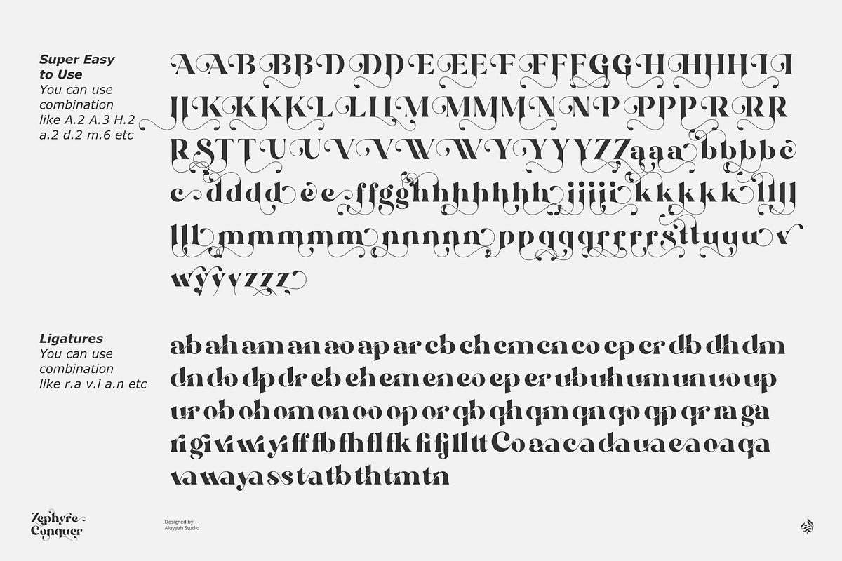 Zephyre Conquer, a Serif Font by Aluyeah Studio (Photo 15 of 15)
