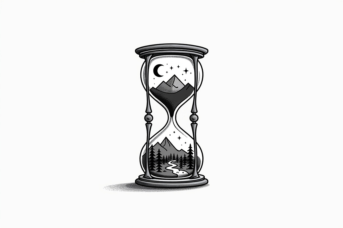 Hourglass Mountain Scene Set, an Illustration by BIPLOB EXPERT (Photo 6 of 7)