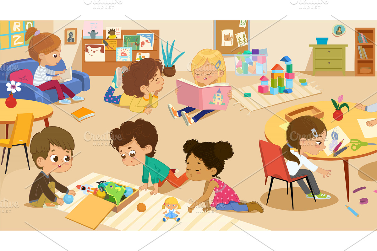 Preschool Class, an Education Illustration by FoxyImage