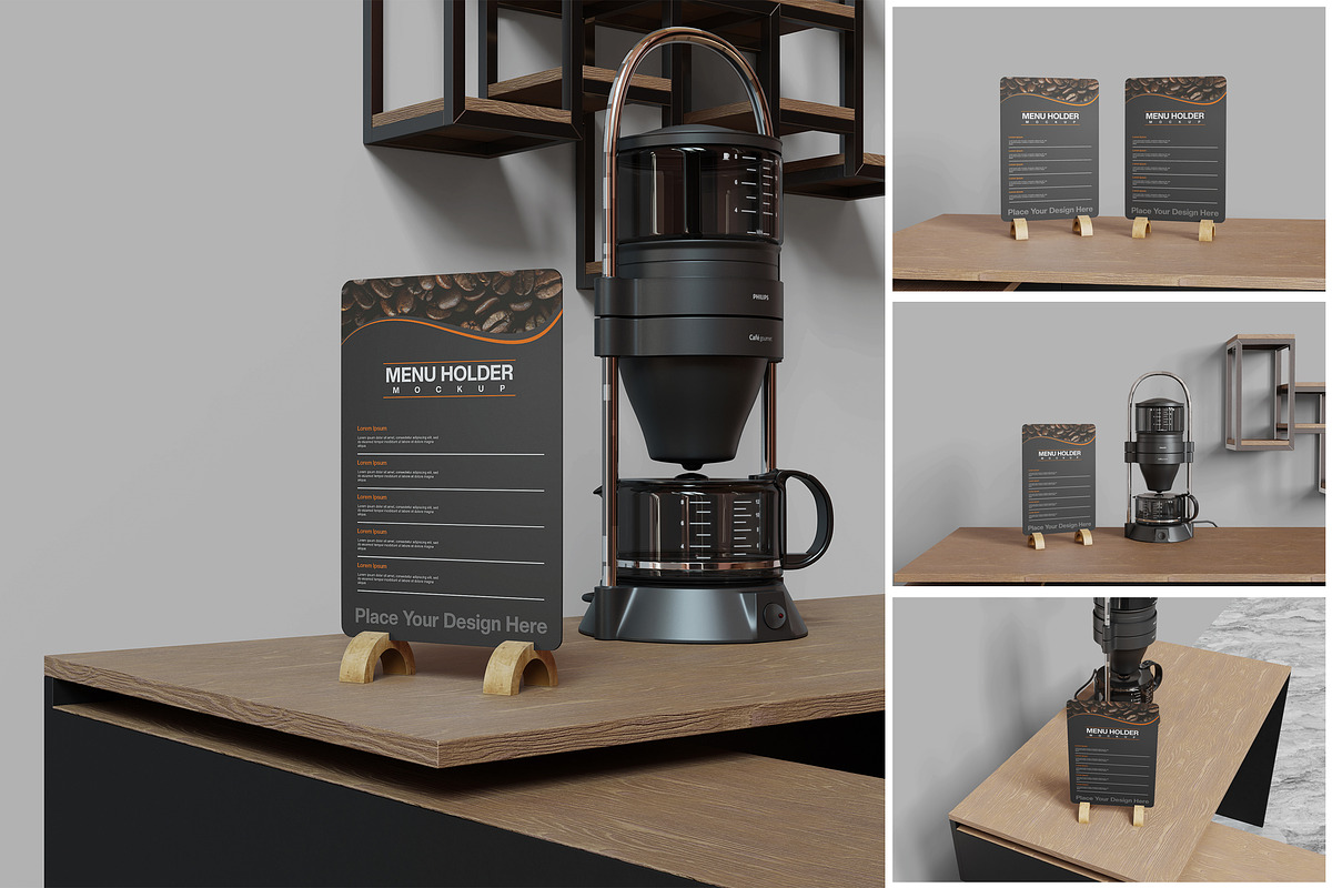 Menu Holder Mockup, a Product Mockup by MrLetters (Photo 1 of 5)