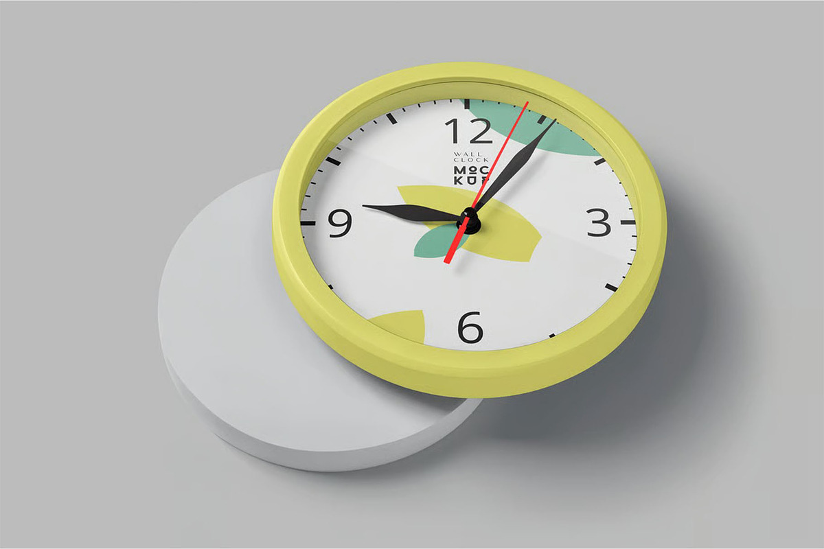 Round Wall Clock Mockups, a Product Mockup by megostudi0 (Photo 3 of 7)