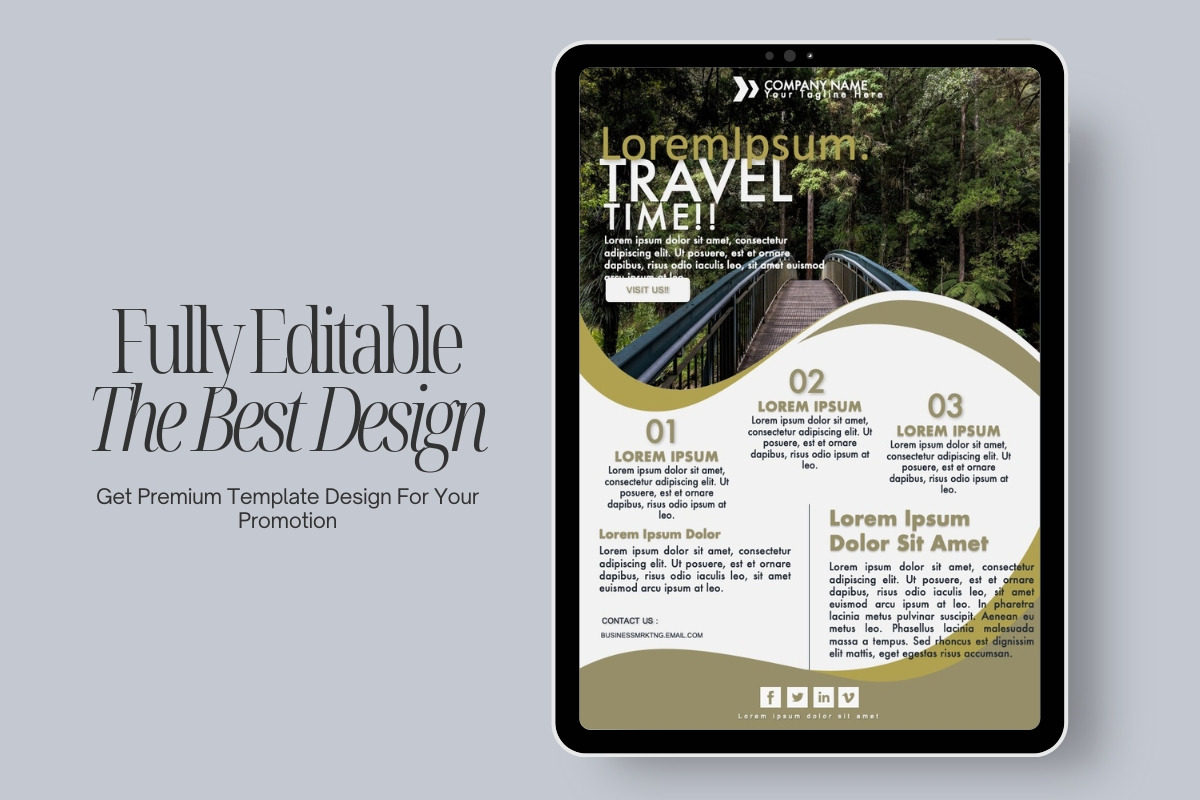 Travel Time Flyer Template, a Flyer Template by ResumeFabs